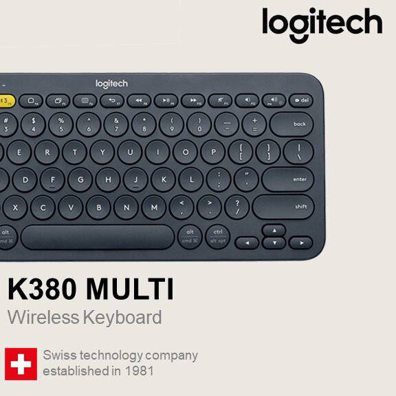 Logitech K380 Bluetooth Multi-Device Keyboard - Black